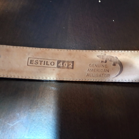 ESTILO 402 Men's American Alligator Gold Buckle Belt Size 38 - Picture 4 of 10